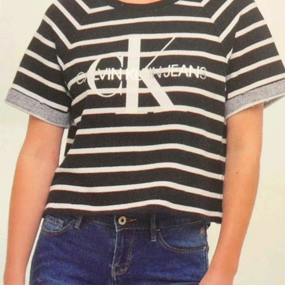 Calvin Klein Jeans French Terry Top Blk Combo